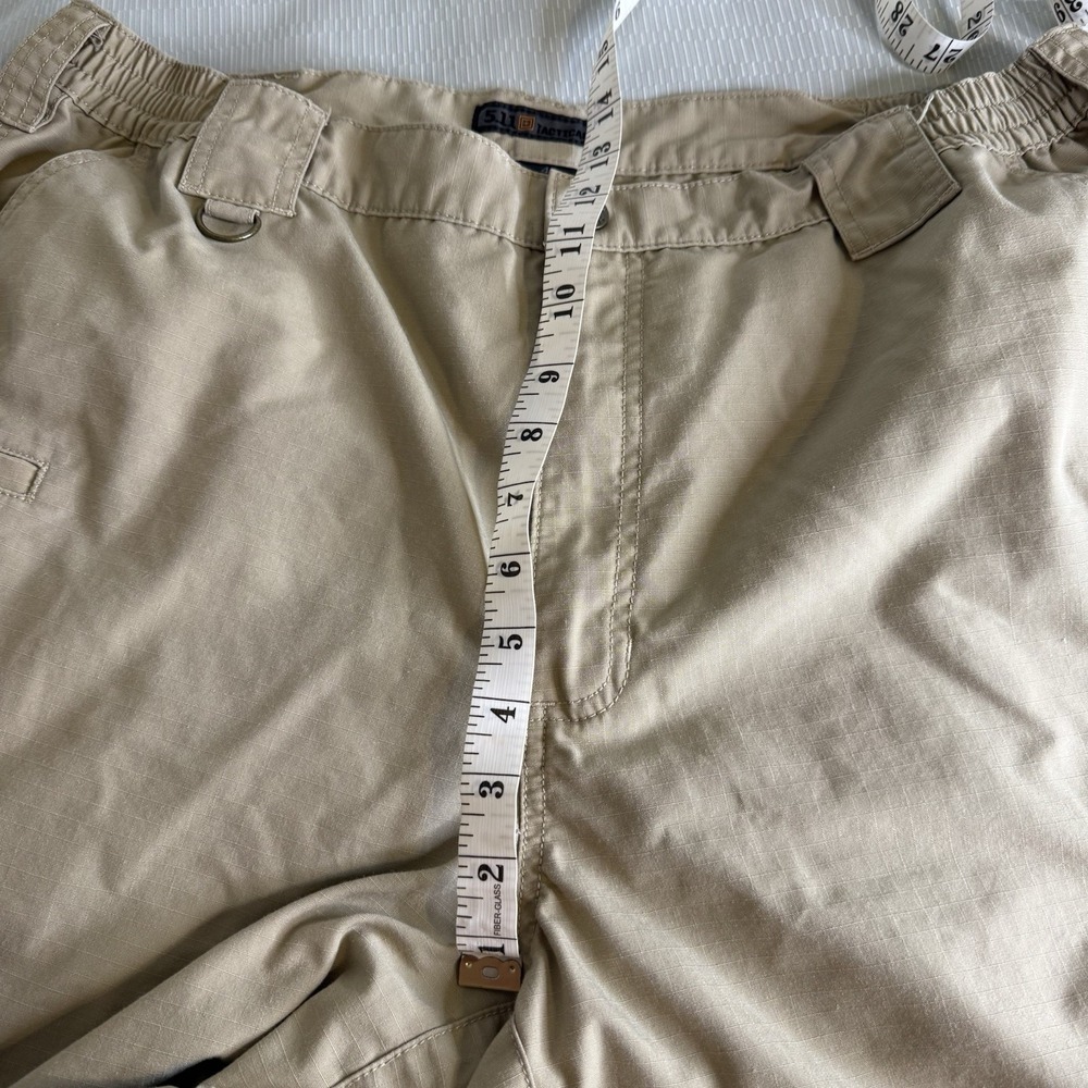 511 Tactical Shorts Mens 40 Tan Cargo Pocket Elastic Waist 10 Inch Inseam Canvas - Picture 4 of 14